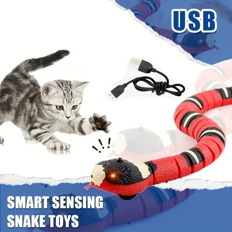 USB Charging Interactive Snake Toy for Cats - Endless Fun